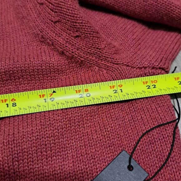 Tahari Open Front Cotton Blend Lagenlook Knit Sweater Burgundy Size XL NWT - Picture 5 of 15